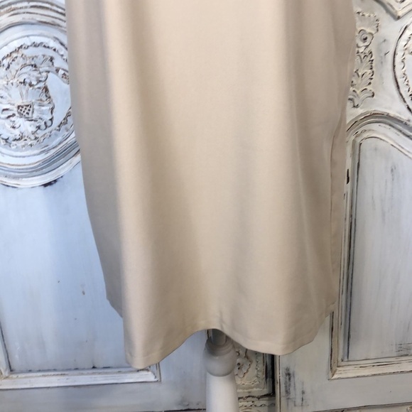 AEL Amy Enjoy Life Minimalist Short Sleeved Deep V Neck Full Cut Sheath Dress - Picture 5 of 13